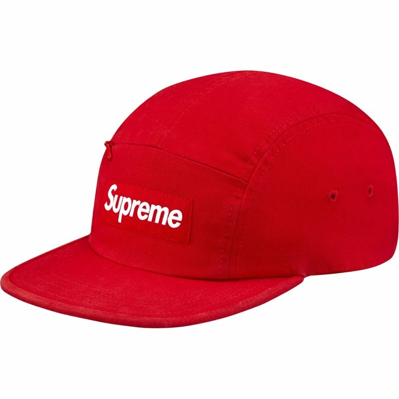 Supreme Front Panel Zip Camp Cap Red