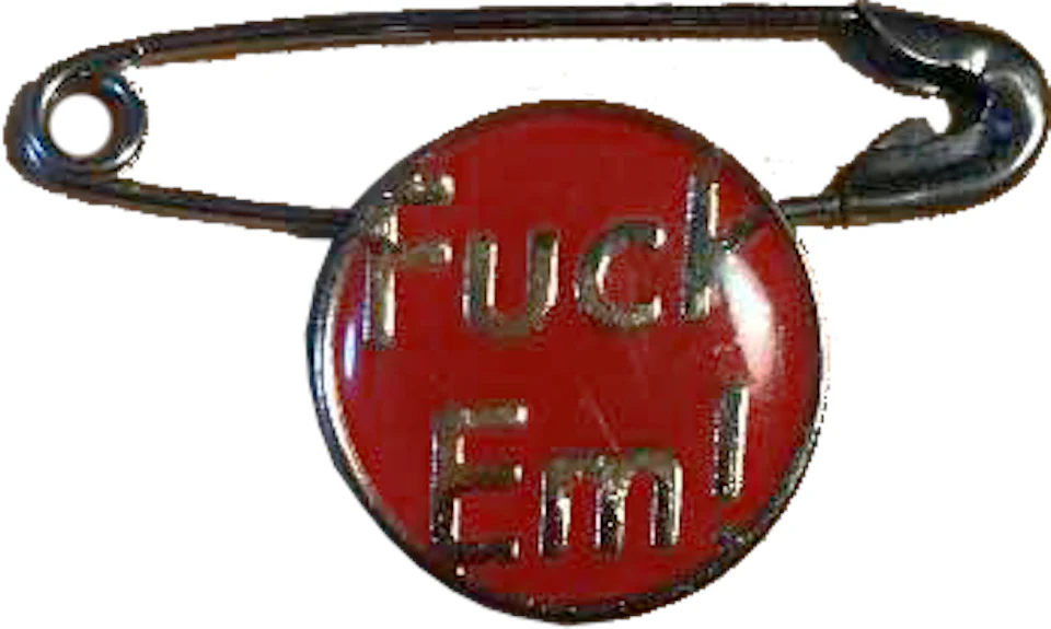 Supreme Fuck Em! Pin (A.P.C. FW09) Silver - FW09 - GB