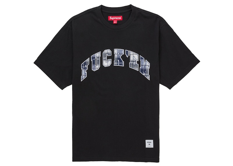 Supreme Fuck Em Plaid S/S Top Black Men's - SS26 - US