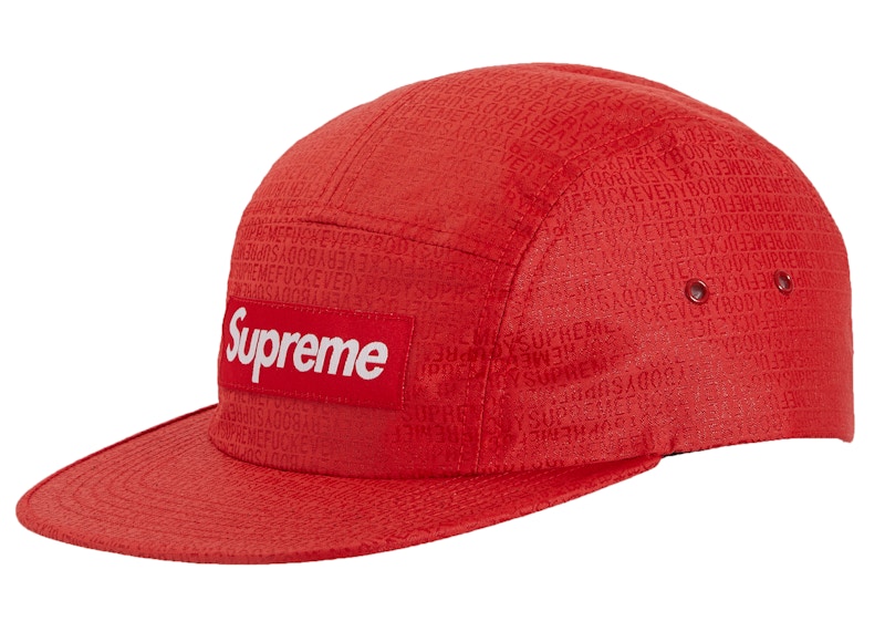 Supreme Fuck Everybody Jacquard Camp Cap Red - SS19 - GB