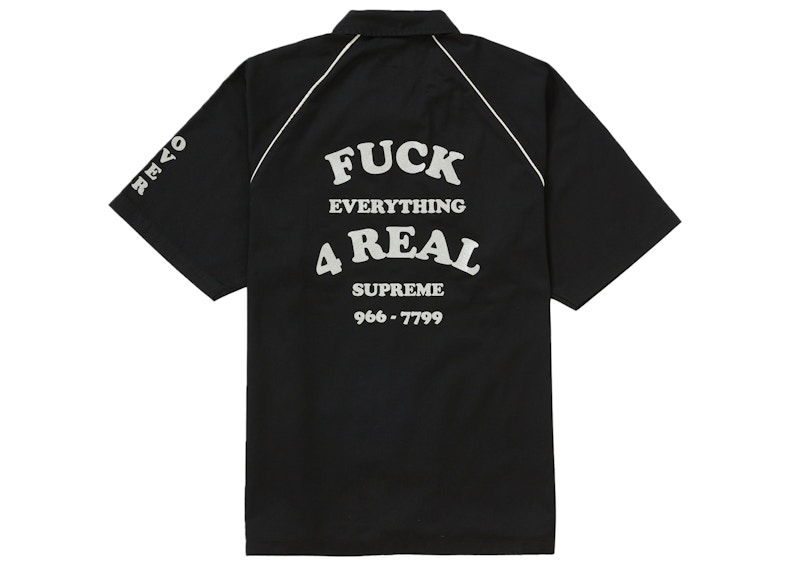 Supreme Fuck Everything S/S Work Shirt Black Men's - SS22 - US