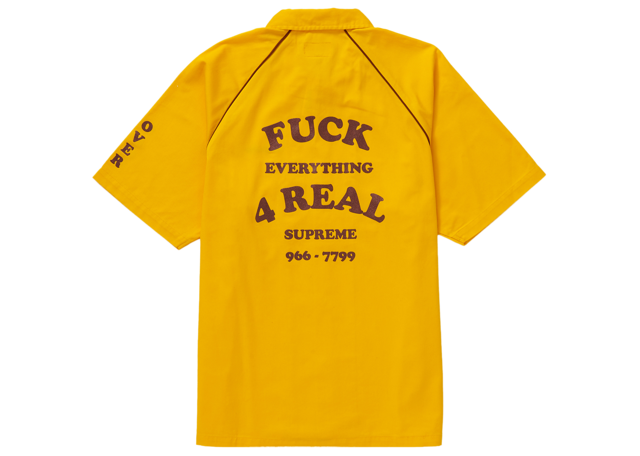 Supreme Fuck Everything S/S Work Shirt Yellow Men's - SS22 - US