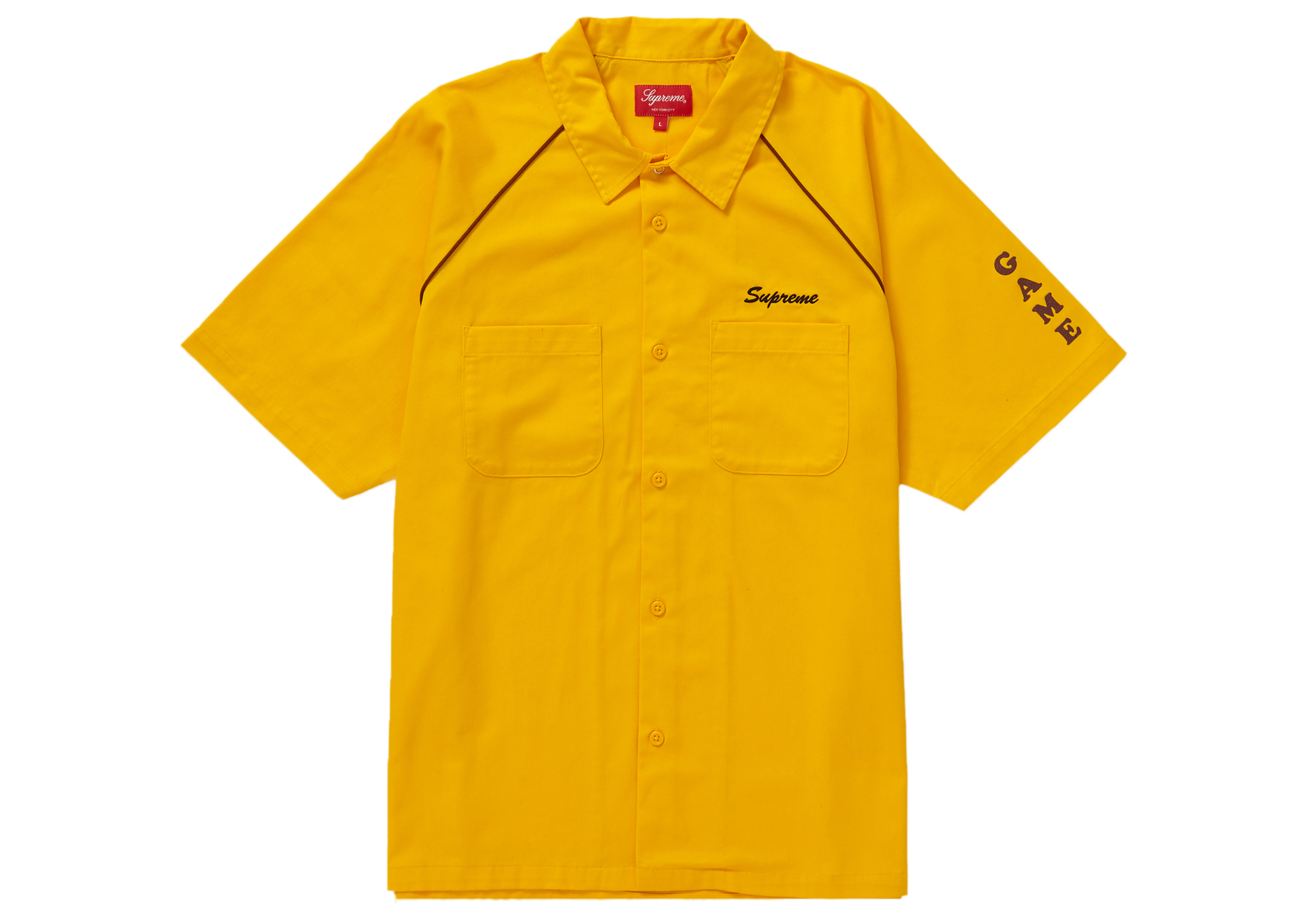 Supreme Fuck Everything S/S Work Shirt Yellow - SS22 Men's - US