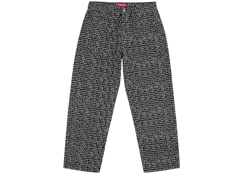 Supreme Fuck Stitch Loose Fit Jean Black Men's - SS25 - GB
