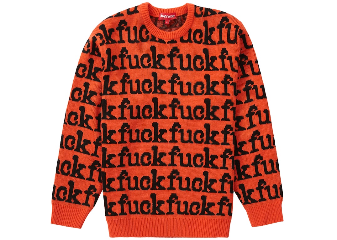 Pre-owned Supreme Fuck Sweater (ss22) Orange