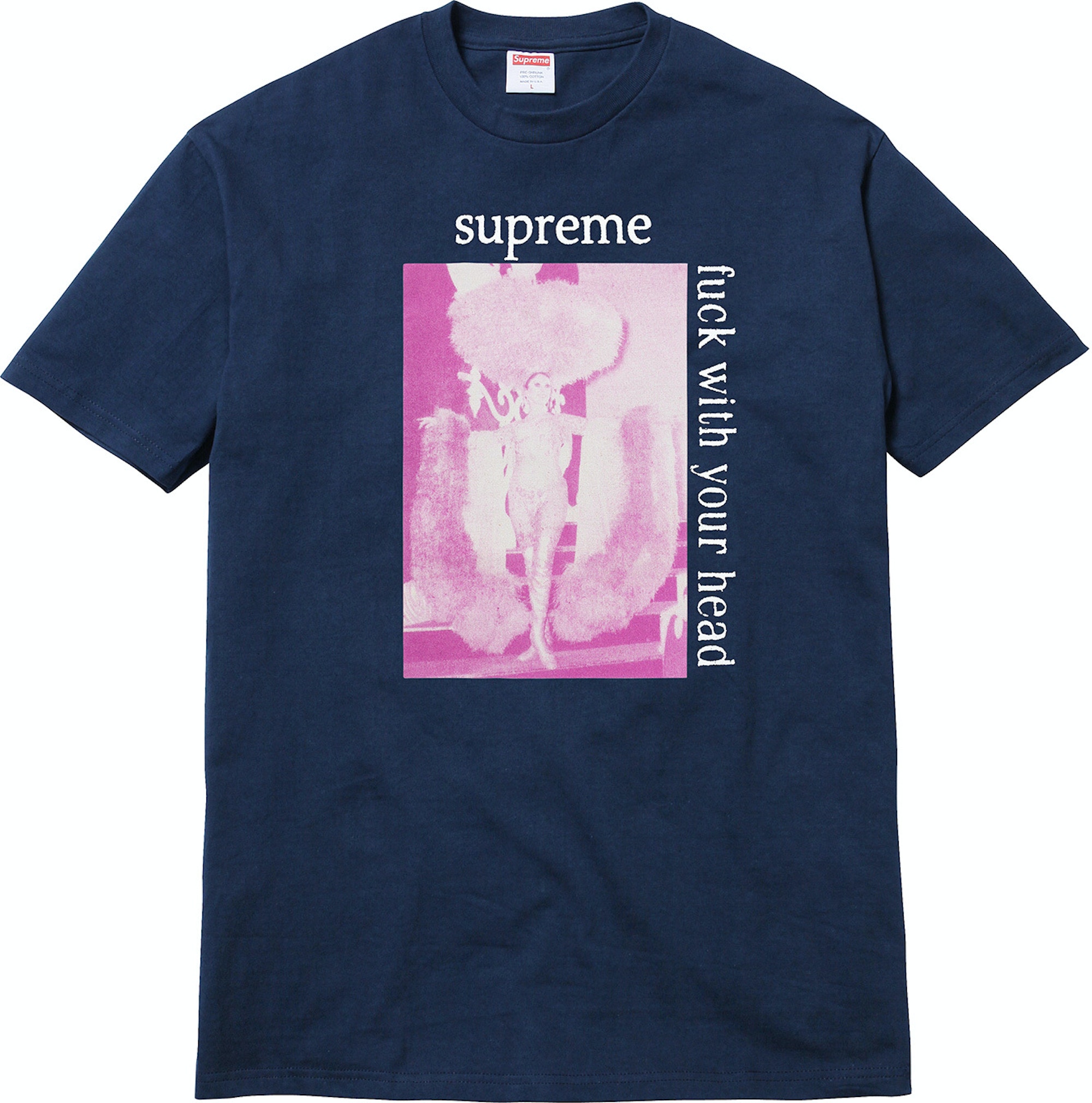 Supreme Fuck With Your Head Tee Navy - FW17