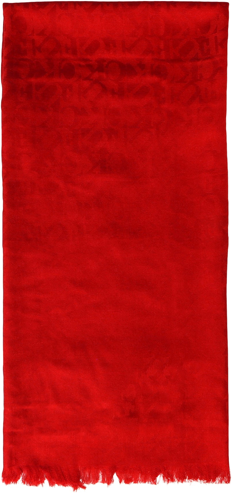 Louis Vuitton x Supreme 2017 Monogram Wool Cashmere Scarf - Red