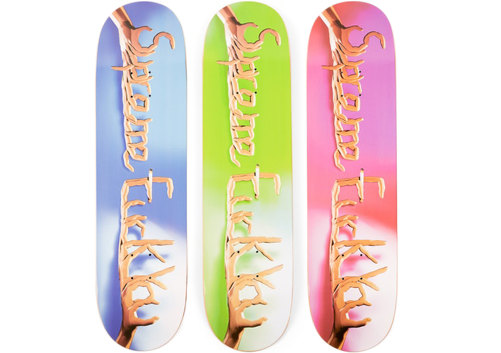 Supreme Fuck You Skateboard Deck Blue/Green/Pink Set - US