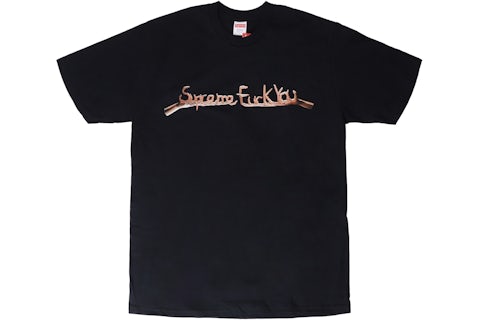Supreme Fuck You Tee Black Men's FW18 US - Main Image