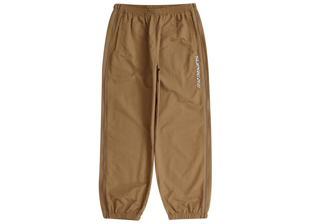 Pre-owned Supreme Full Zip Baggy Warm Up Pant Light Brown