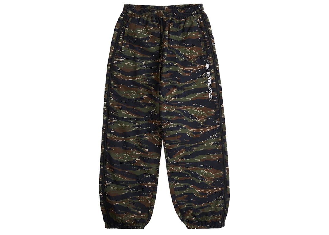Pre-owned Supreme Full Zip Baggy Warm Up Pant Tiger Camo