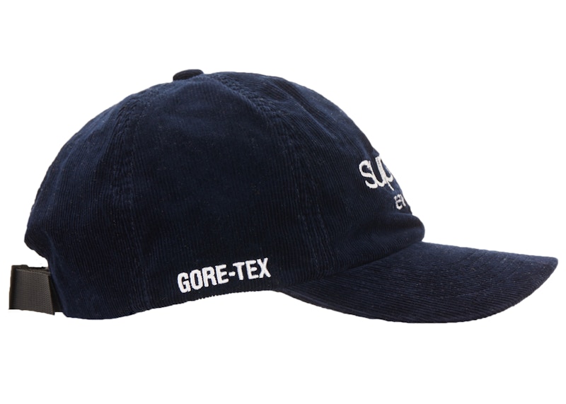 Supreme GORE-TEX Corduroy Classic Logo 6-Panel Navy - FW21 - US