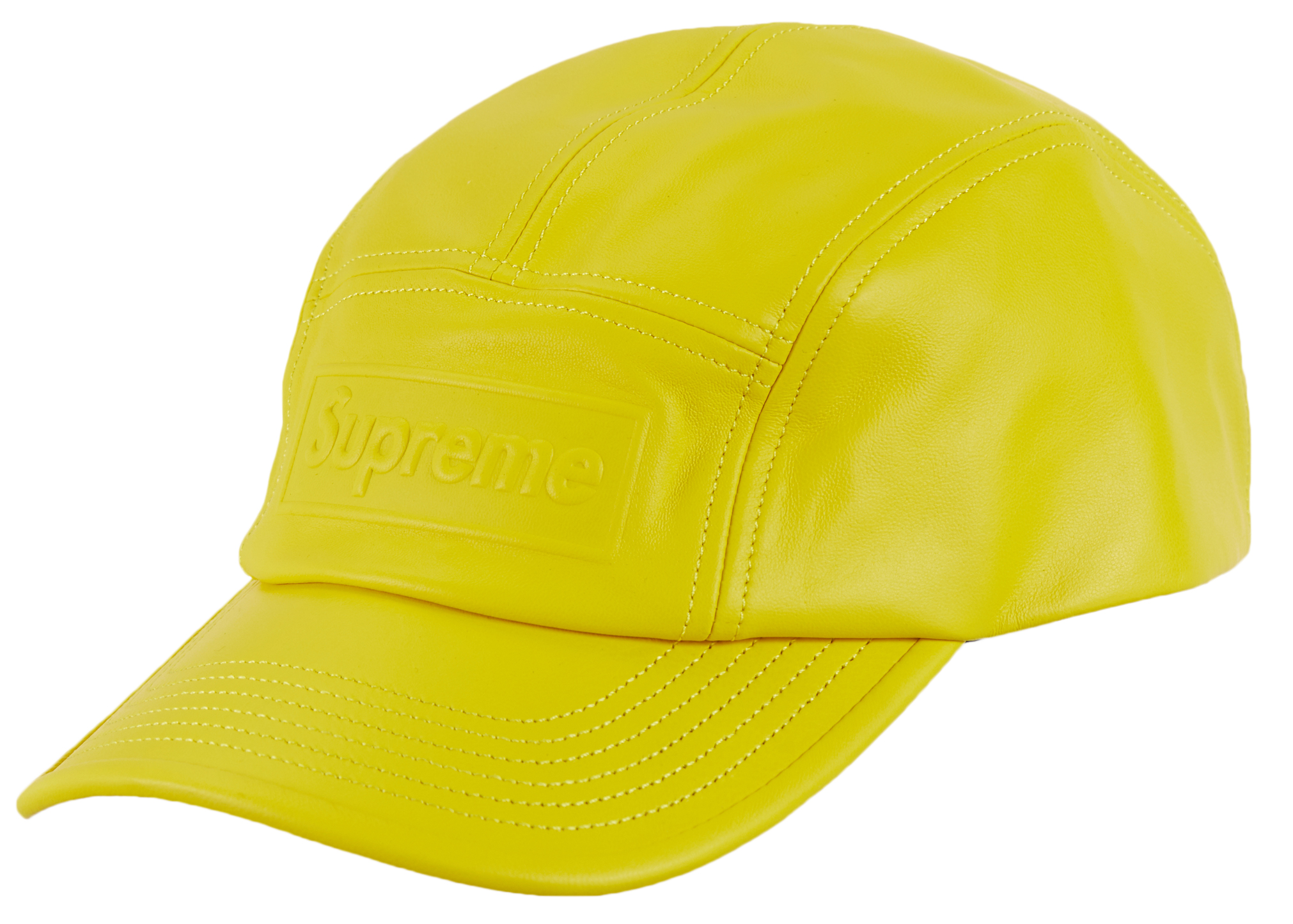 Supreme GORE-TEX Leather Camp Cap Yellow