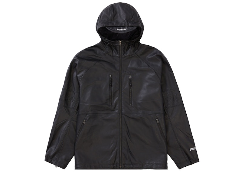 シュプリーム Supreme 2022年春夏 GORE-TEX Leather Jacket ラムレザー フーデッドブルゾン【サイズＬ】【メンズ】