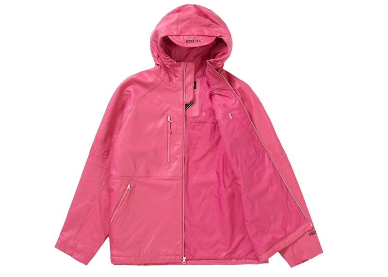 Supreme GORE-TEX Leather Jacket Magenta