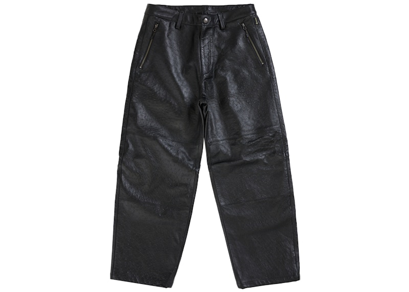 Supreme GORE-TEX Ostrich Embossed Leather Pant Black Men's - SS26 - US