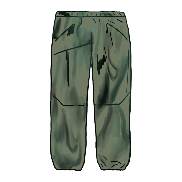 Pre-owned Supreme Gore-tex Paclite Pant Olive Swirl
