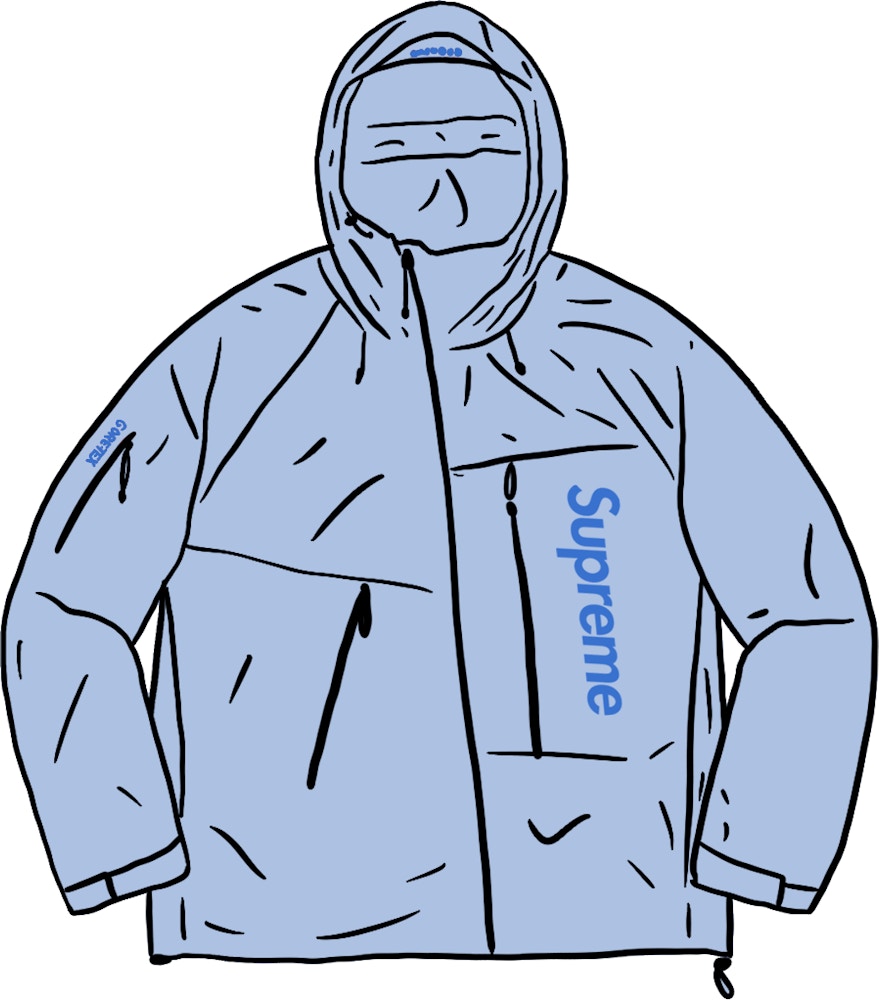 Supreme Gore Tex Paclite Shell Jacket Light Blue Ss21 Supreme Gore Tex Paclite Shell Jacket Light Blue Ss21