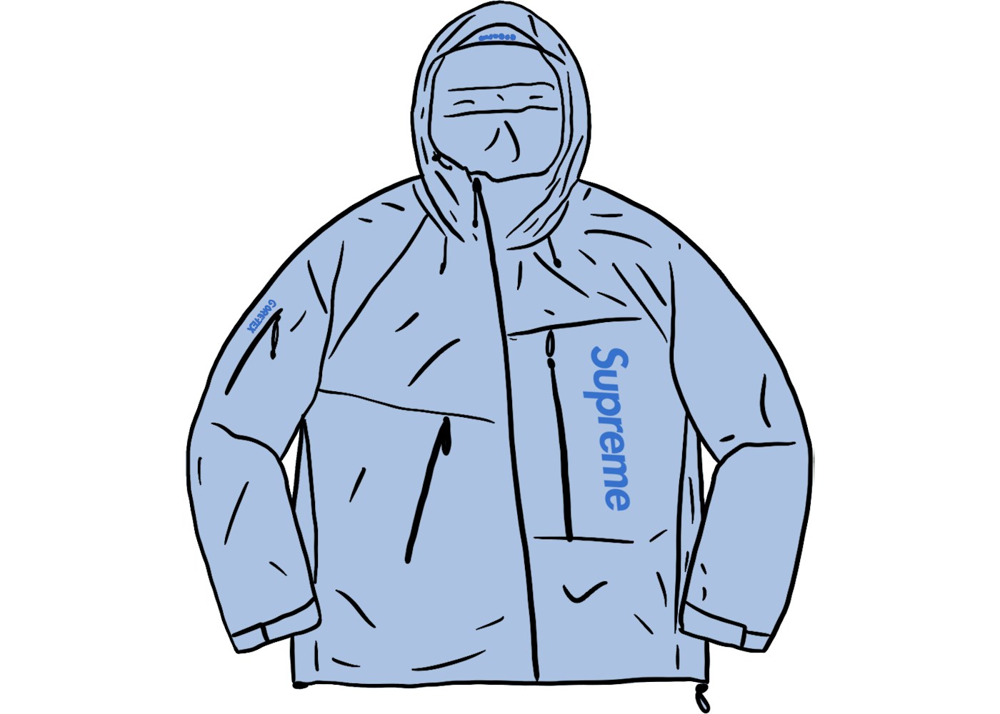 Supreme Gore Tex Paclite Shell Jacket Light Blue Ss21 Supreme Gore Tex Paclite Shell Jacket Light Blue Ss21