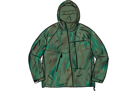 Supreme GORE-TEX Paclite Shell Jacket Olive Swirl メンズ - SS21 - JP Supreme GORE-TEX Paclite Shell Jacket Olive Swirl メンズ - SS21 - JP