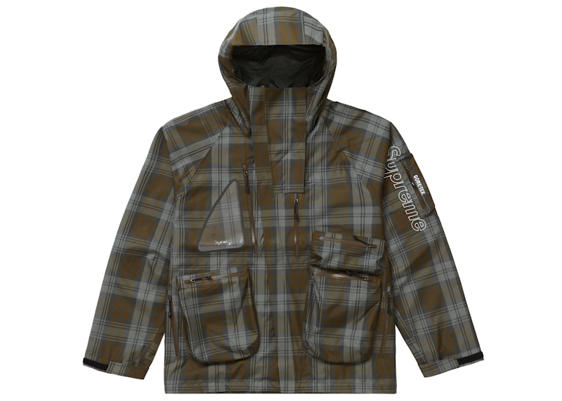 Supreme GORE-TEX Tech Shell Jacket Olive Plaid