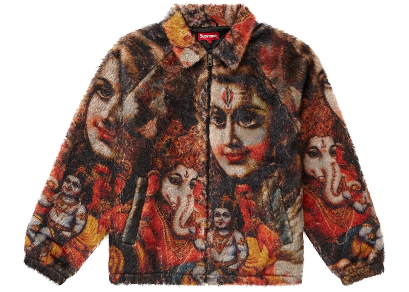 "S" supreme ganesh faux fur jacket