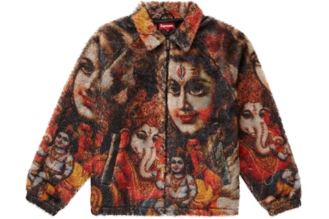 Supreme Ganesh Faux Fur Jacket Black Men's FW19 GB