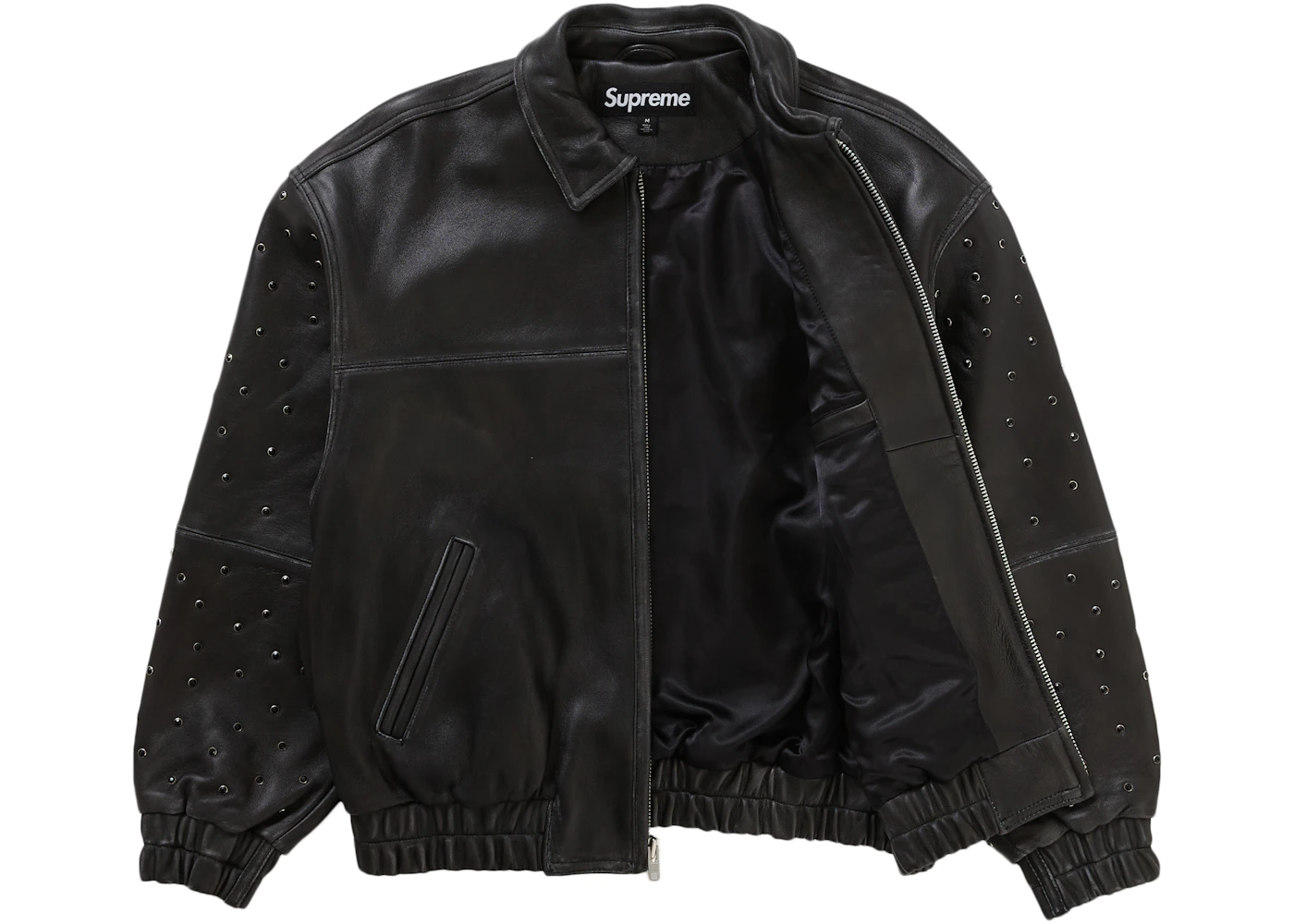 Supreme Gem Studded Leather Jacket Black Men's - SS24 - US