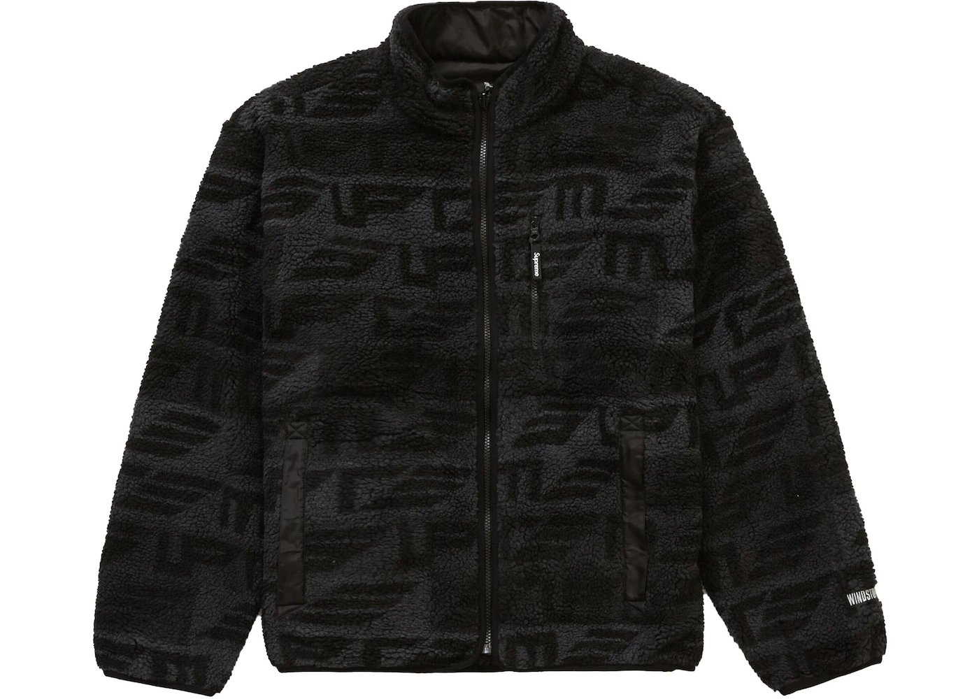 Supreme Geo Reversible WINDSTOPPER Fleece Jacket Black Men's - FW22 - US