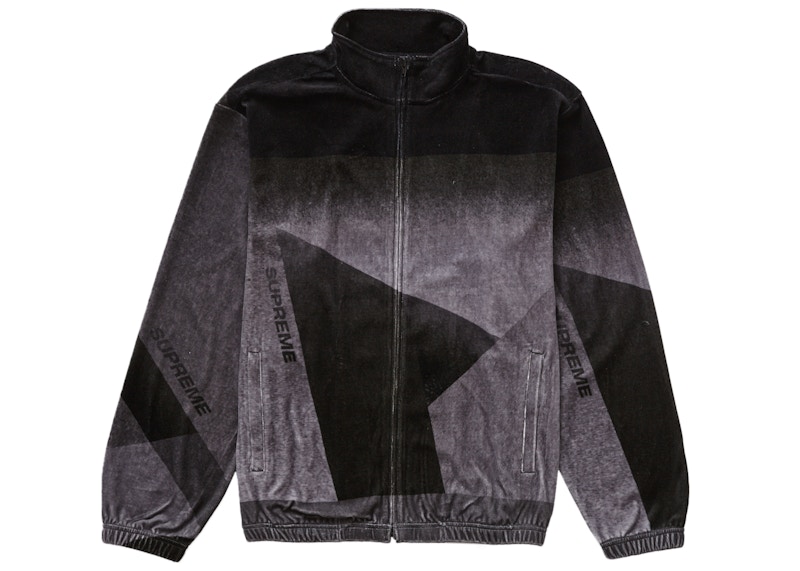 Supreme Geo Velour Track Jacket Black