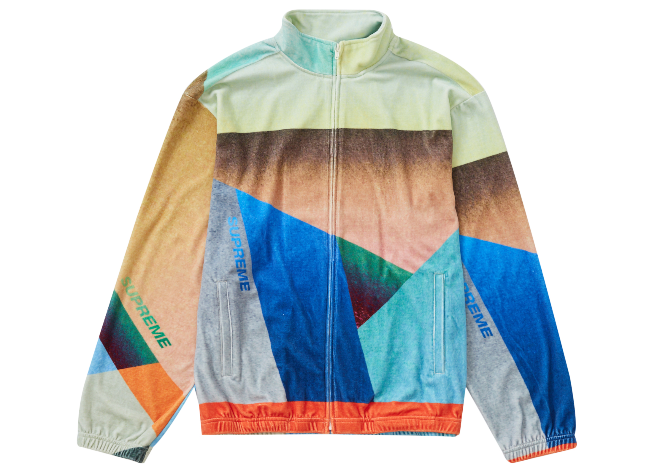 Supreme Geo Velour Track Jacket Multicolor Men's - SS23 - US