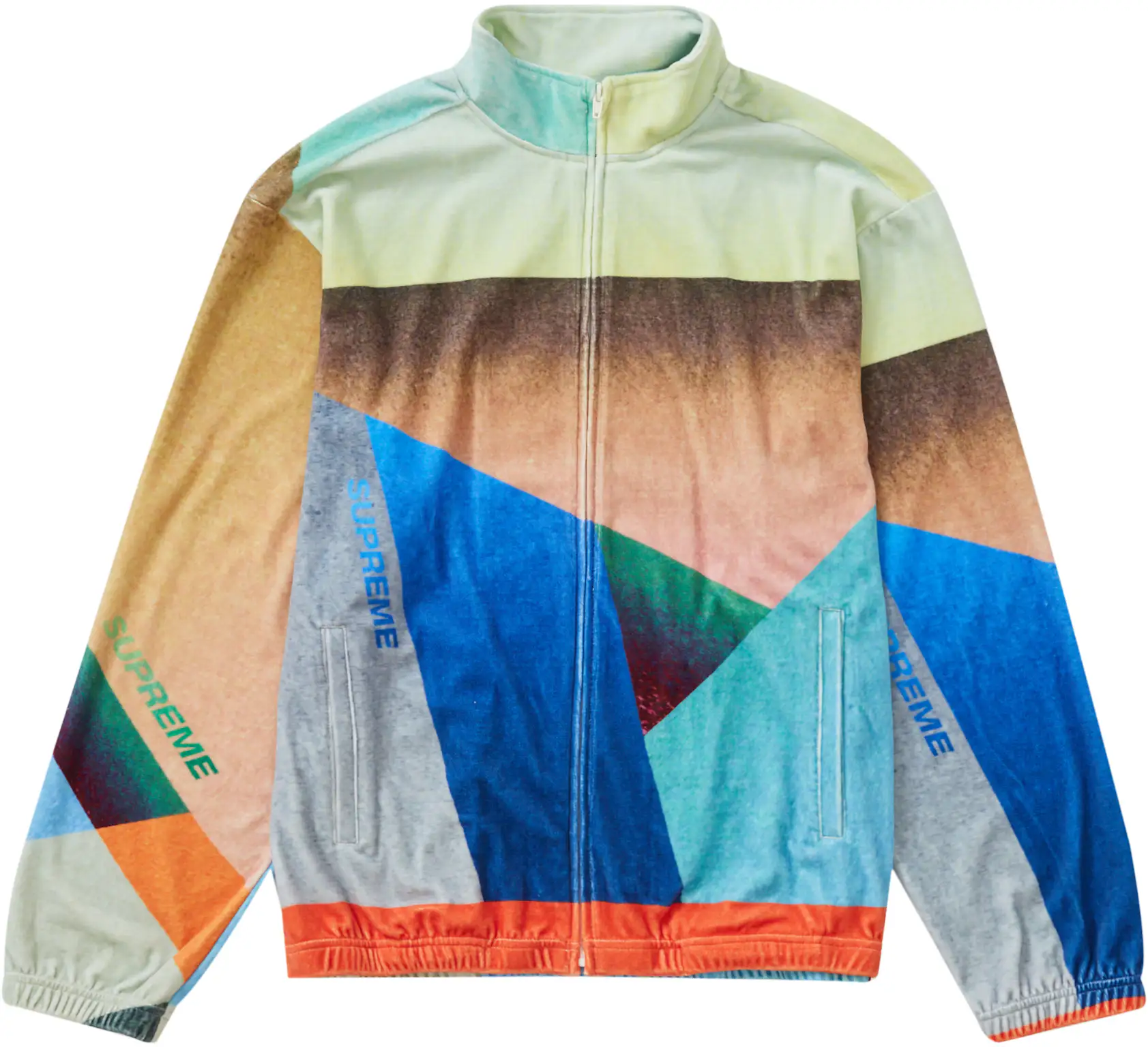 Supreme Geo Velour Track Jacket Multicolor - SS23 - FR