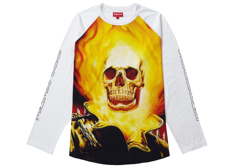 M 送料込 ghost rider raglan supreme black 黒メンズ