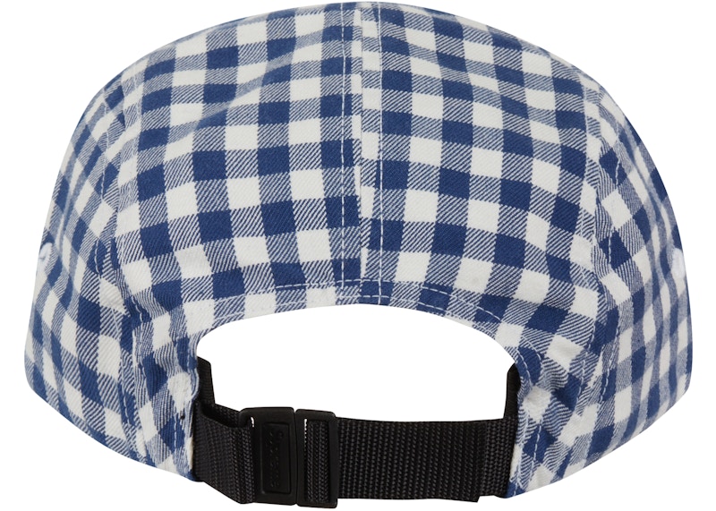 Supreme Gingham Camp Cap Navy - SS23 - GB