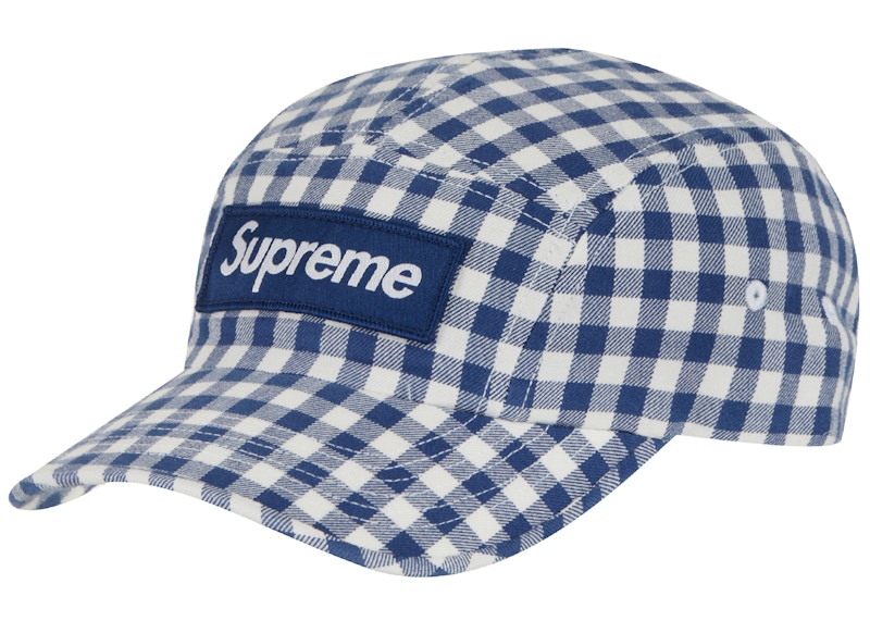 シュプリーム　Gingham Camp Cap　ネイビー