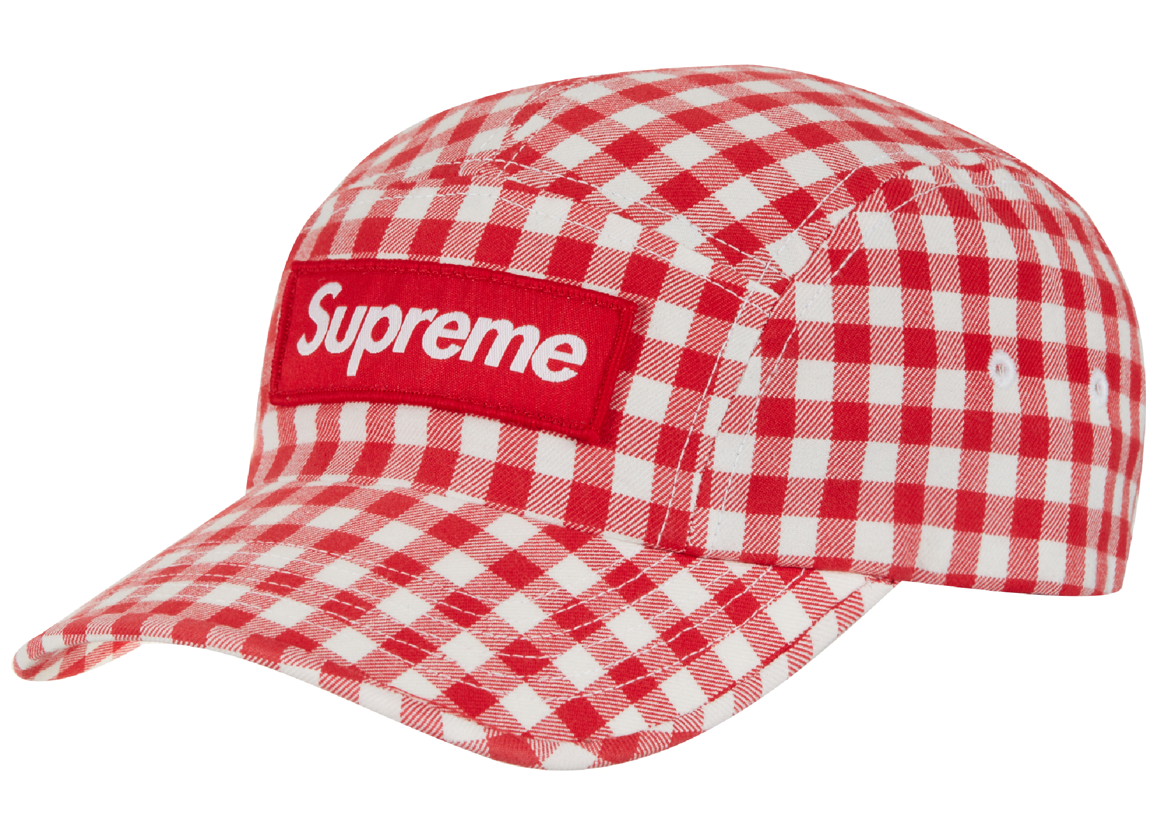 Checkerboard Bouclé Camp Cap Red 赤 - キャップ