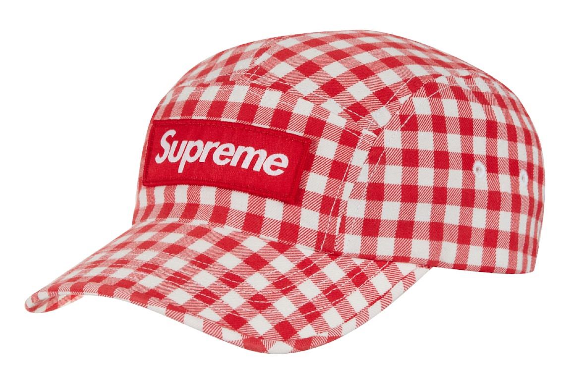 Pre-owned Supreme Gingham Camp Cap Red