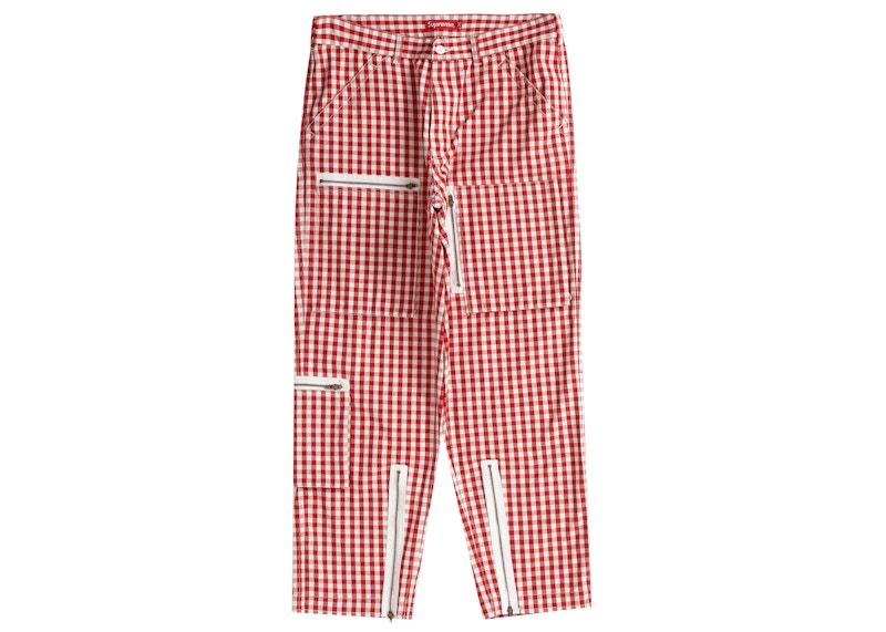 Supreme Gingham Flight Pant Red