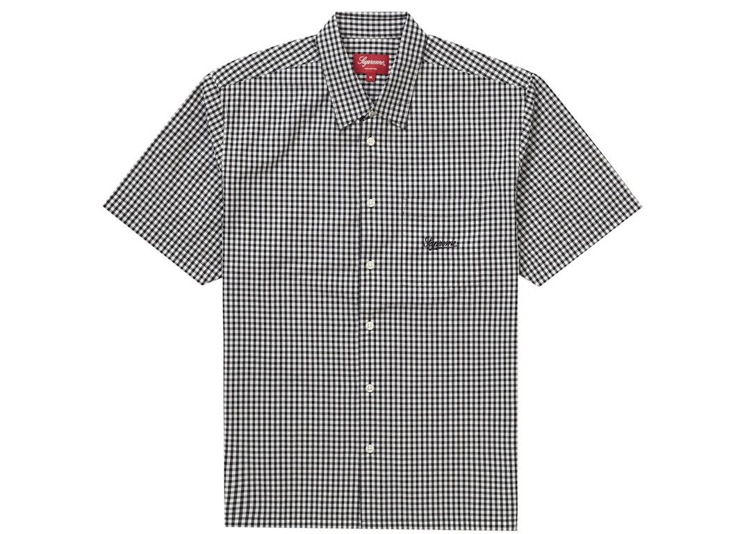 Pre-owned Supreme Gingham S/s Shirt Black