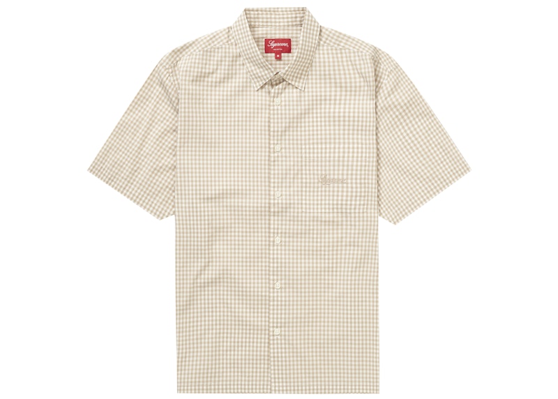 Supreme Gingham S/S Shirt Tan