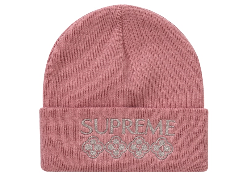 pink supreme beanie