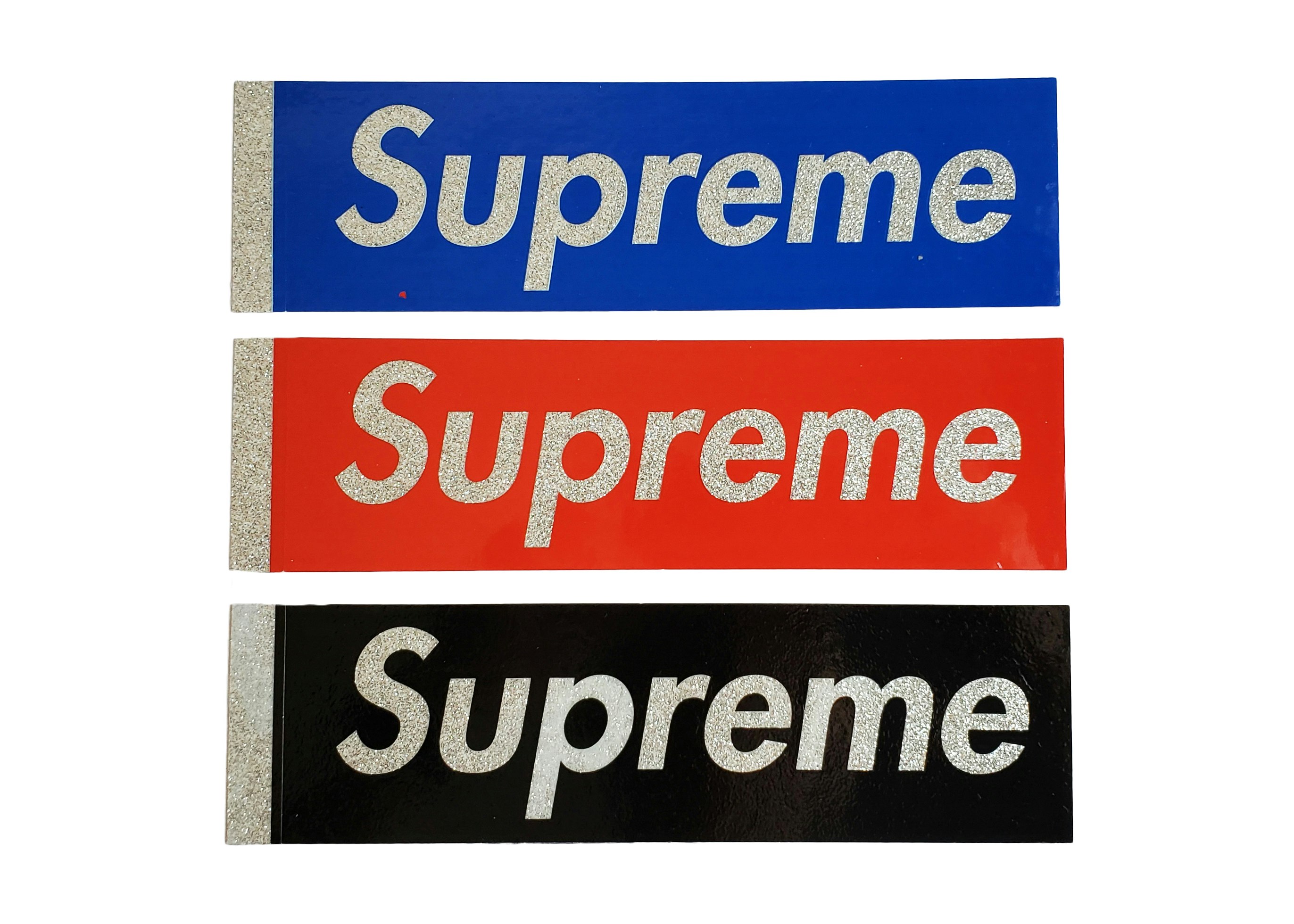 Supreme Glitter Box Logo Sticker Set SS16 JP