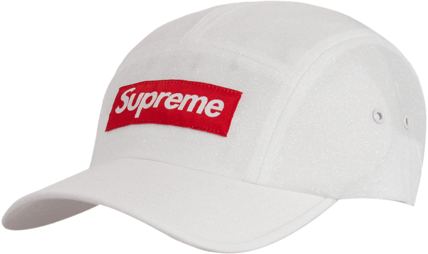 🔥Supreme® Glitter Cordura Camp Cap| Blue| One Size| SS23| Graphic On Side