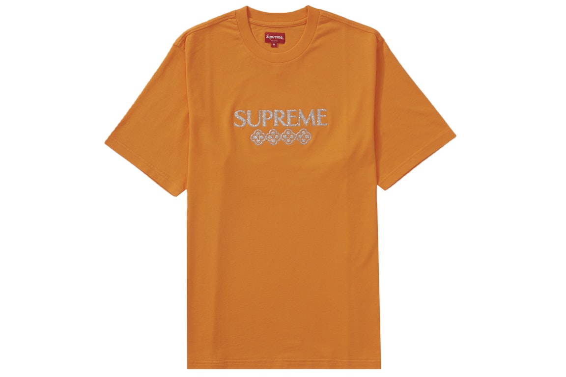 Pre-owned Supreme Glitter S/s Top Orange