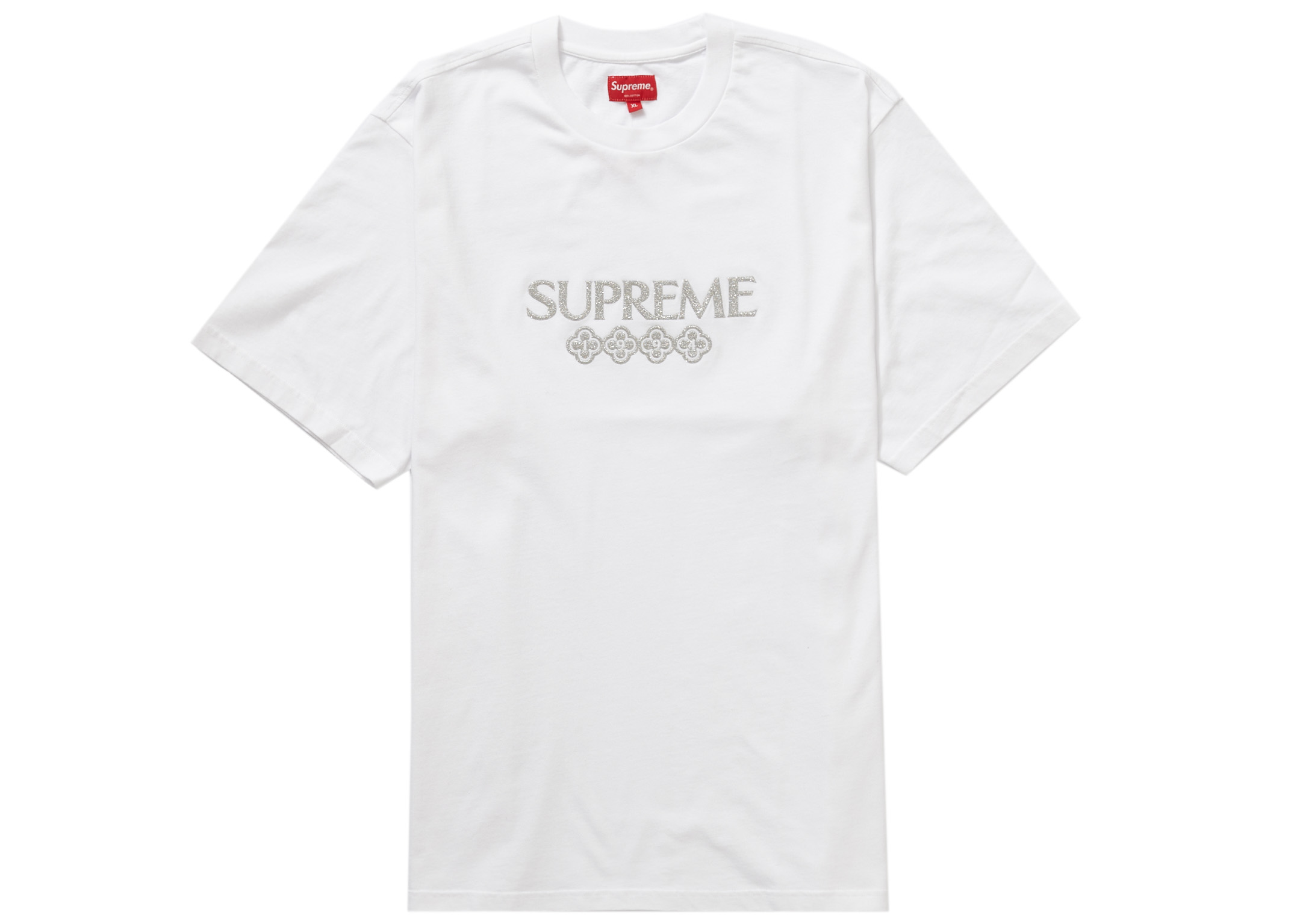Supreme Glitter S/S Top White