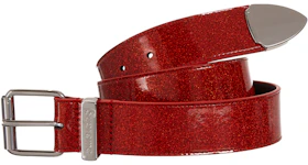 Supreme Glitter Vinyl Ranger Belt Red