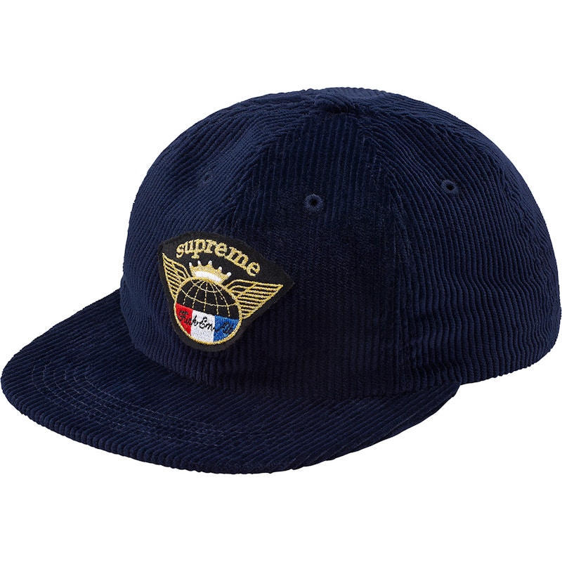 Supreme Global Corduroy 6-Panel Navy - FW17 - US