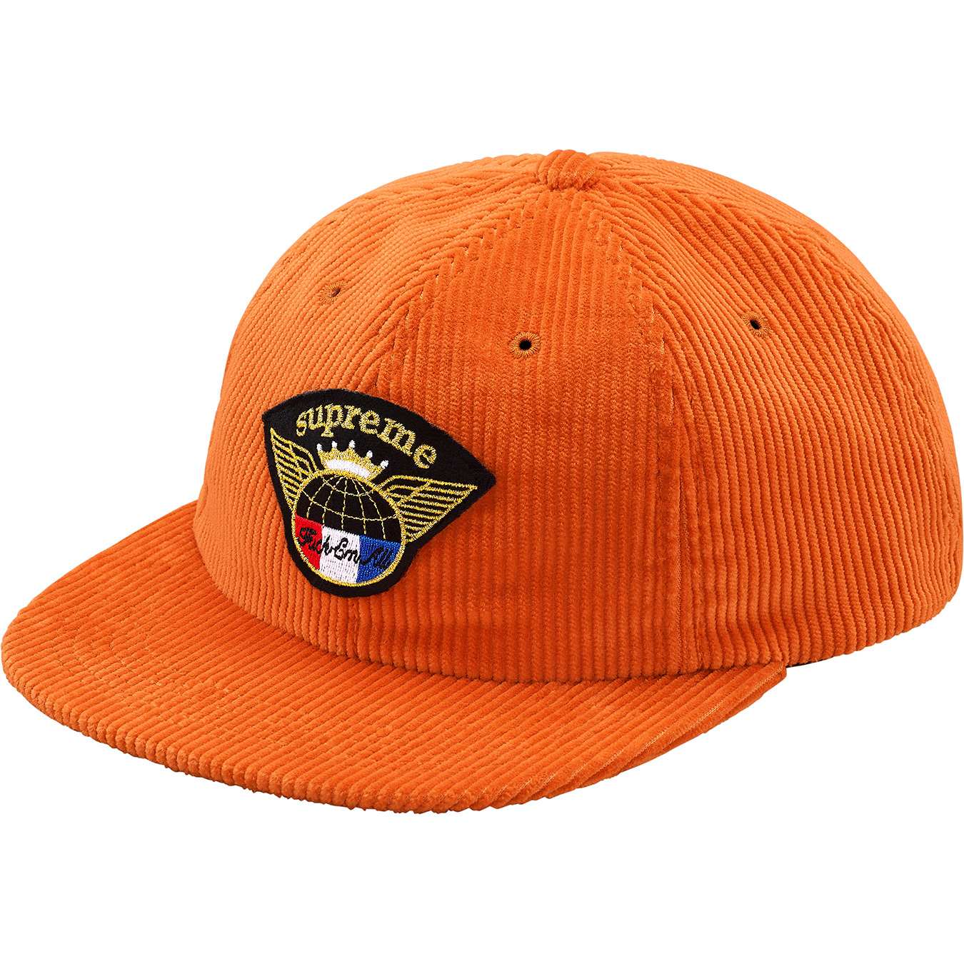 Supreme Global Corduroy 6-Panel Orange - FW17 - US