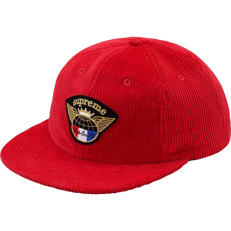 Supreme Global Corduroy 6-Panel Red - FW17 - US