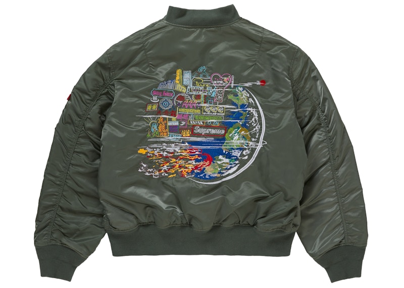 Supreme Globe MA-1grobeOLIVE Mサイズ-